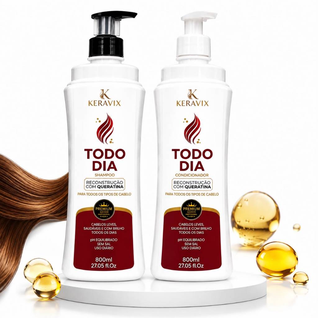 kit Shampoo e Condicionador Dove Reconstrução + Queratina 750ML
