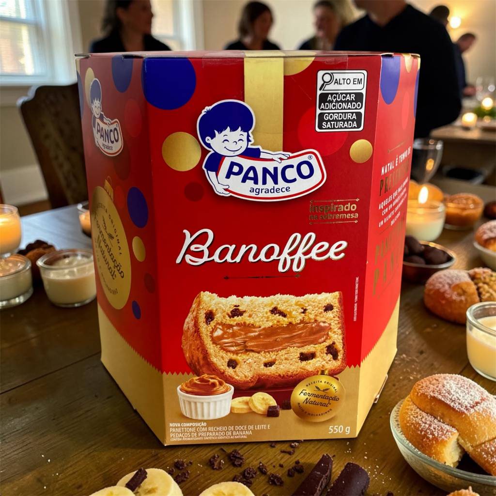 Panetone Panco sabor Banoffee de 550 gramas com fermentação natural