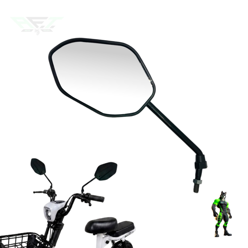 Par Espelho Retrovisor TITAN 125 14 Guidão Bicicleta Eletrica Mobilete Bike Motorizada Scooter 8mm · foto 2
