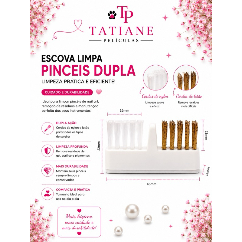 Escovinha de Aço para limpeza de brocas e pincéis