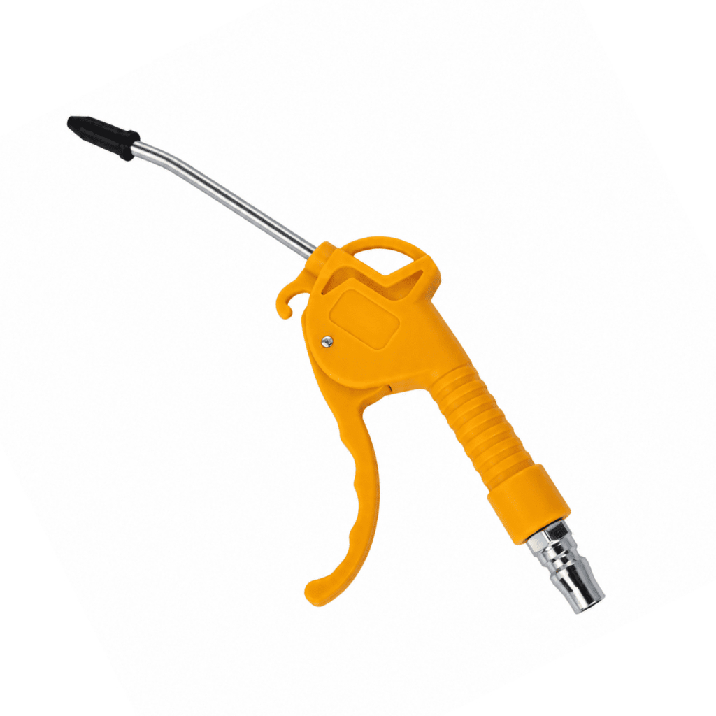 Pistola Pneumática Limpeza Ar Comprimido 160 PSI Bico Borracha Tubo Aço Inox Rosca 1/4 PT Compressor Oficina Automotiva