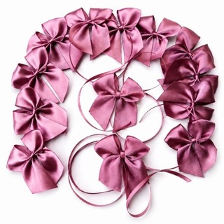 Laço de Cetim Nº 5 5x5,5cm com Fita para Amarração 50/100 Unidades para Artesanato e Lembrancinha