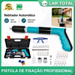 Pistola Finca Pino Profissional Ação Direta com 20 Pinos de Fixação 27mm para Concreto e Aço