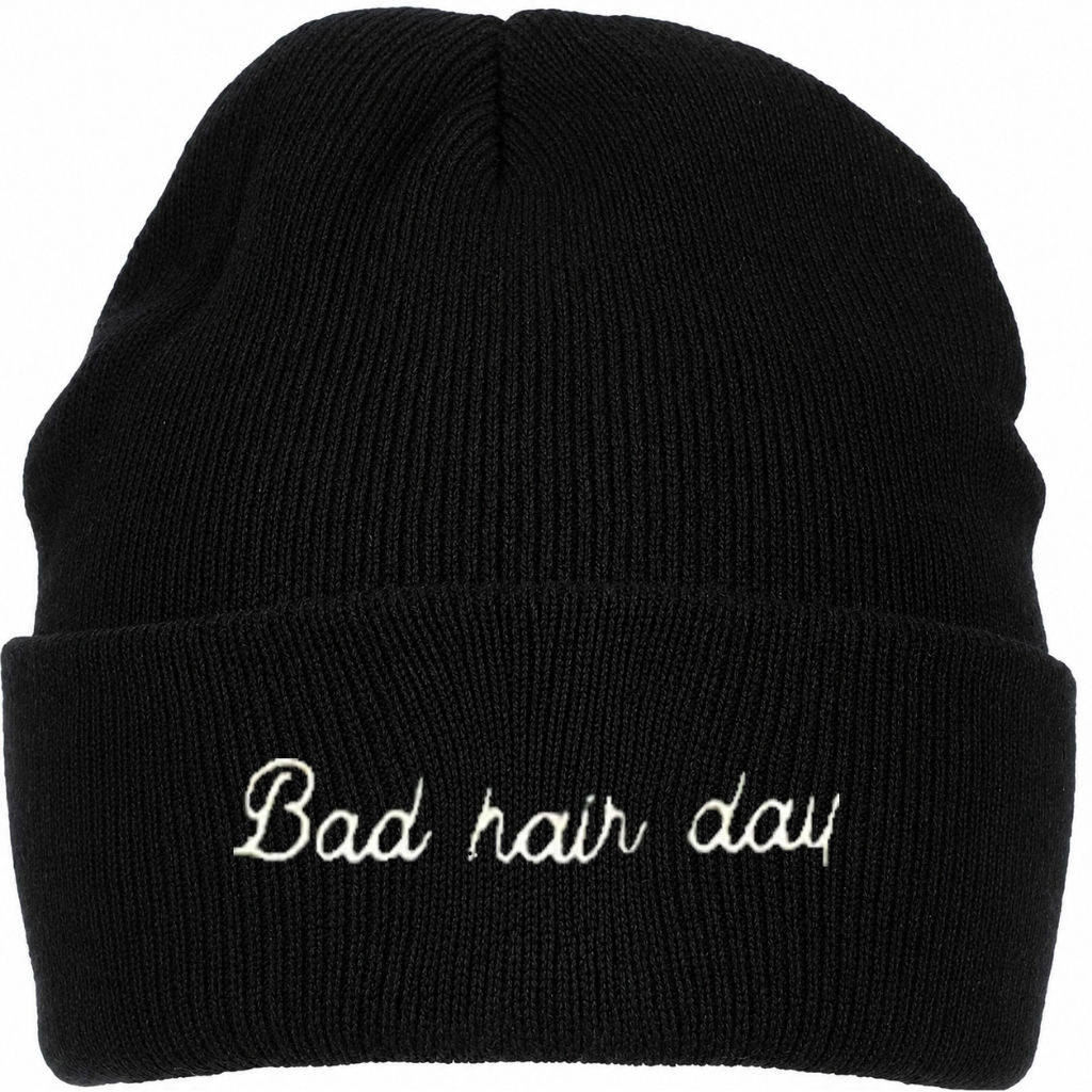Touca Gorro Bad Hair Day Bordado Feminino Frio Inverno