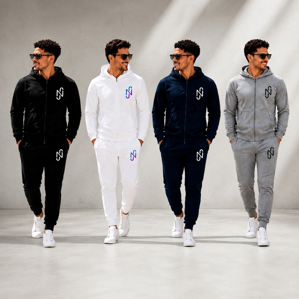Conjunto Masculino Jaqueta e Calça Jogger N.JR Inverno Frio Casual Esportivo Premium Lançamento 2026