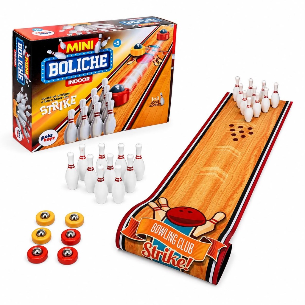 JOGO DE BOLICHE MNI BOLICHE INTERNO COM PISTA