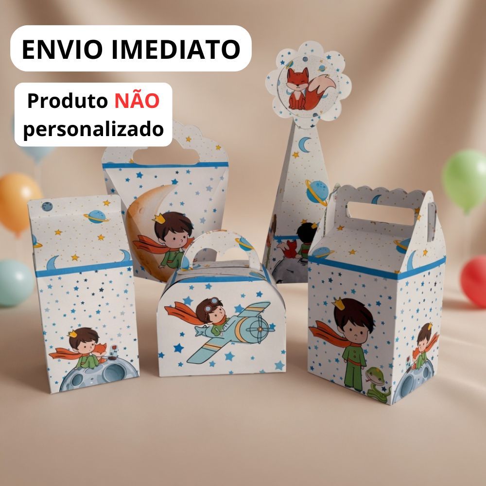 Kit Caixinhas Pequeno Príncipe Festa Infantil Lembrancinhas Aniversário Menino Mimos Personalizados