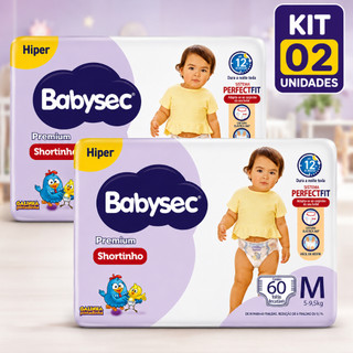 Kit 2 Pacotes Fralda Babysec Shortinho Galinha Pintadinha M 60 Unidades – 120 Fraldas