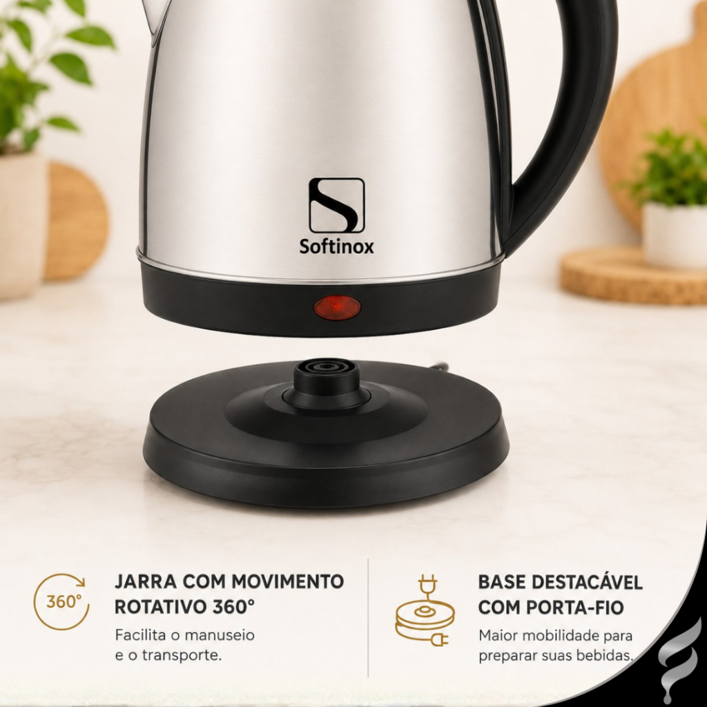 Kit Sanduicheira Grill Antiaderente Elétrica 127v/220v + Chaleira Elétrica em Aço Inox 1,8L · foto 2