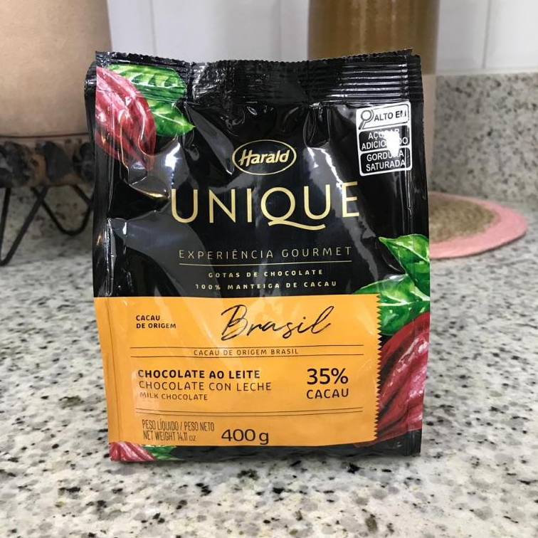 Chocolate em Gotas 35% Cacau Ao Leite Brasil - Unique - 400g - 01 Unidade - Harald - Rizzo