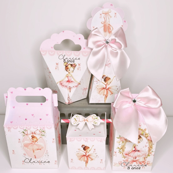 Kit Festa Bailarina Personalizados Lembrancinha Aniversário Infantil