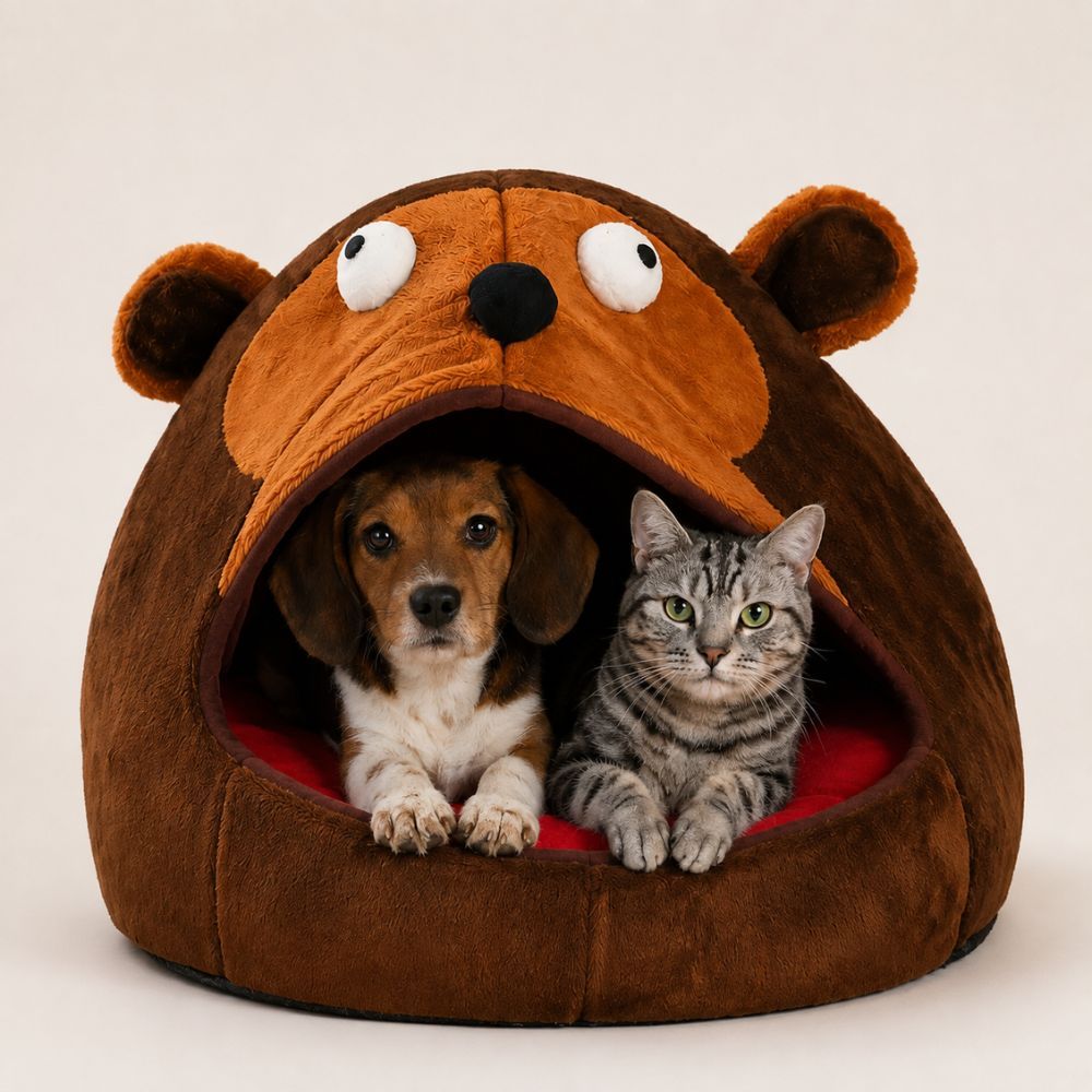 Cama Casinha Pet Pelúcia Macia Para Cachorro E Gato Confortável Macia