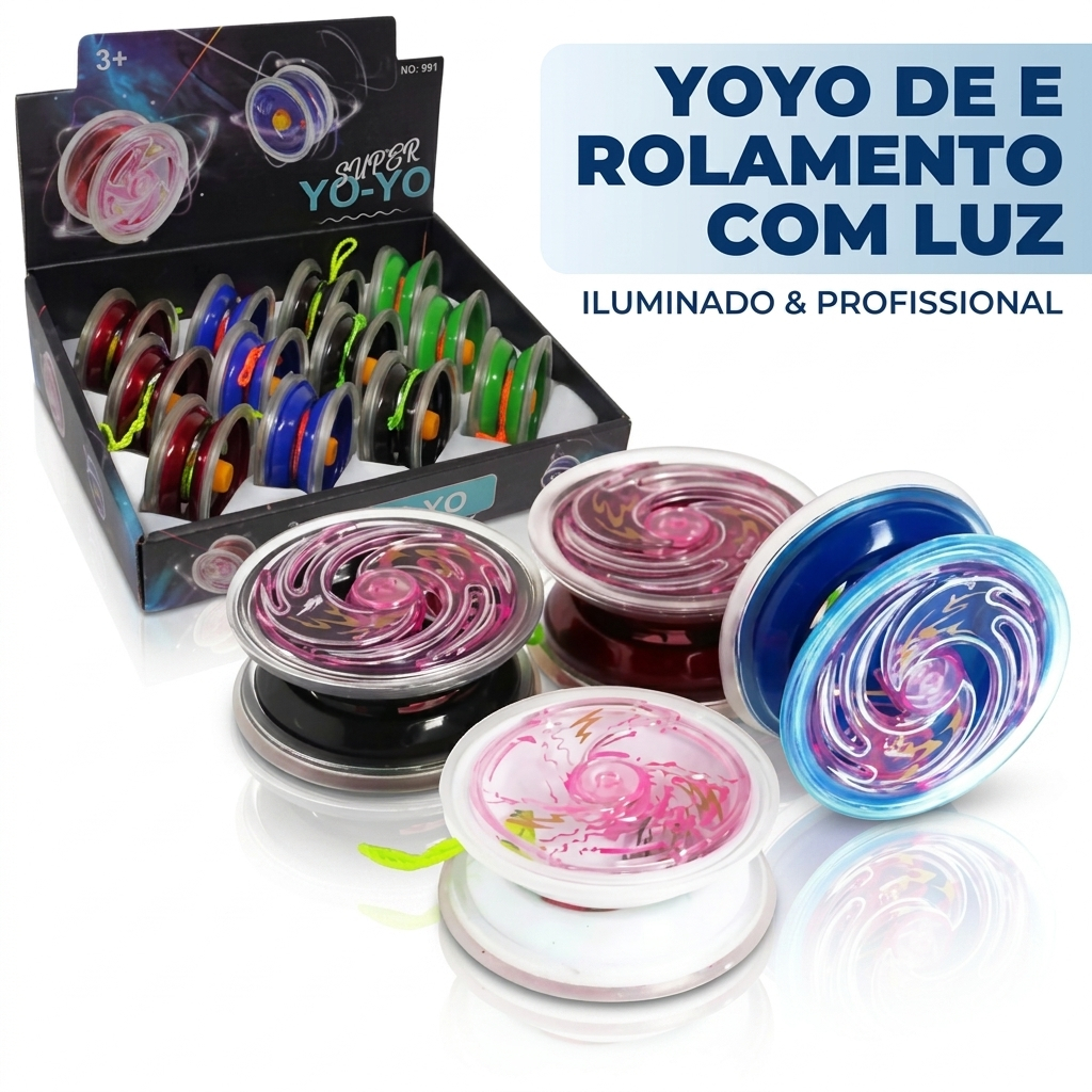 Com 2/4/6 Yoiô Com Luz De Rolamento Brinquedo Ioiô Colorido com Rolamento Profissional Premium Brinquedo Para Menino
