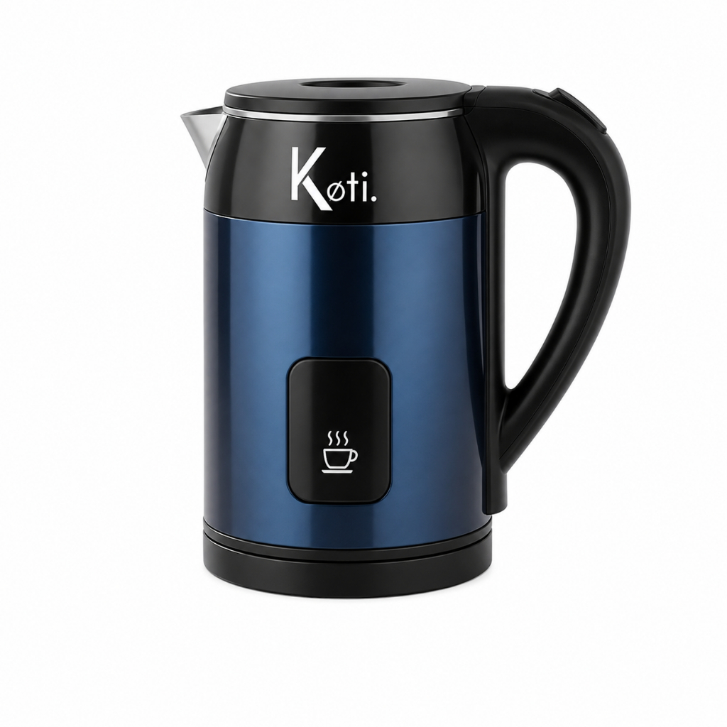 Chaleira elétrica Inox KOTI Modelo Elegance Azul ou Vermelha 1,8L