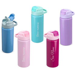 Garrafa Squeeze Alumínio 600ml Personalizada | Com Nome | Academia, Escola e Presente