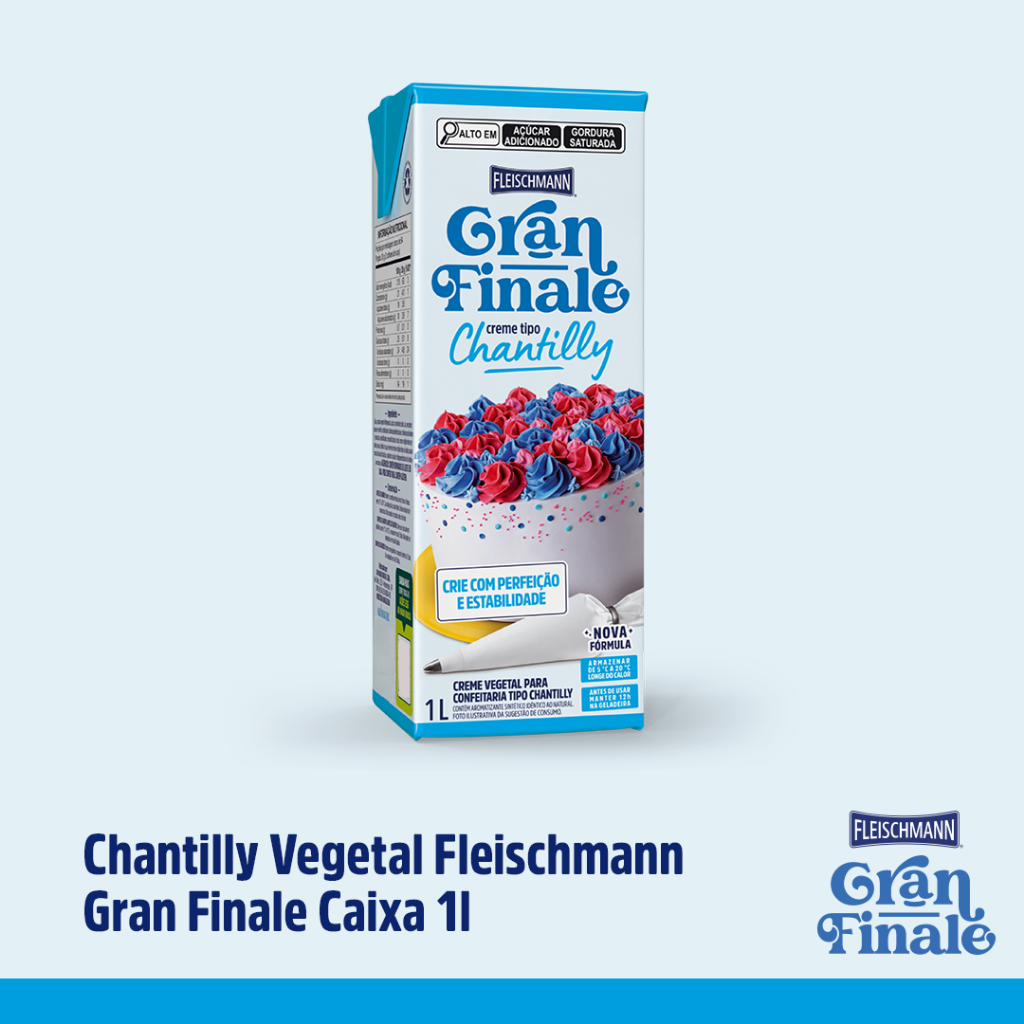 Creme Chantilly Fleischmann 1L Pronto para Uso