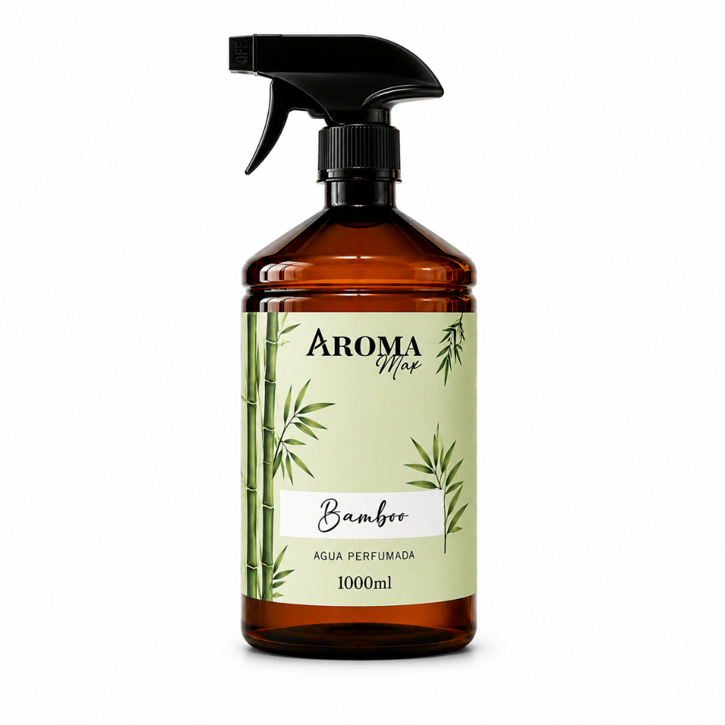 Aromatizador de Tecidos 1000ml BAMBOO Aroma Max para Cama, Mesa e Banho com borrifador