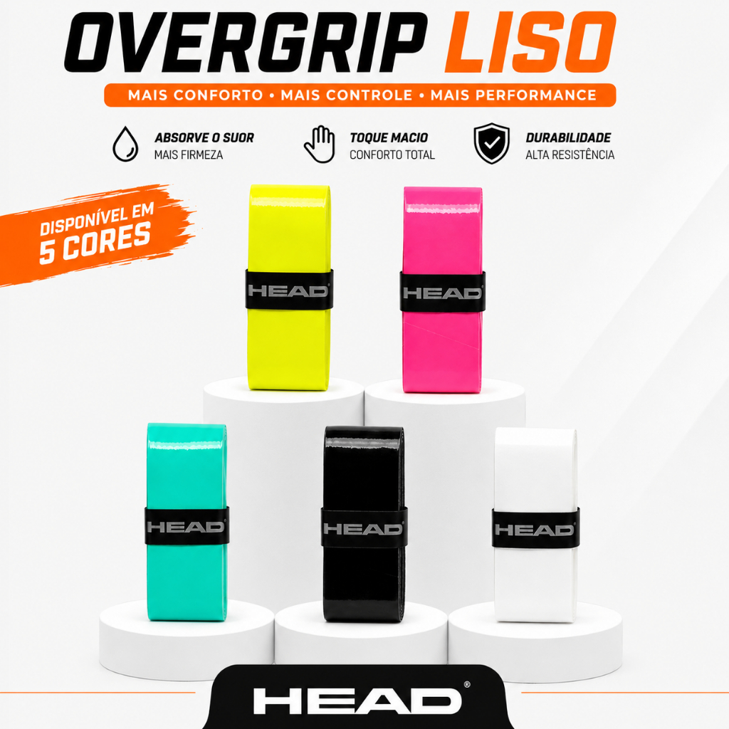 1,3 ou 5 Un Overgrip Liso Sem Furo Raquete Beach Tenis Head