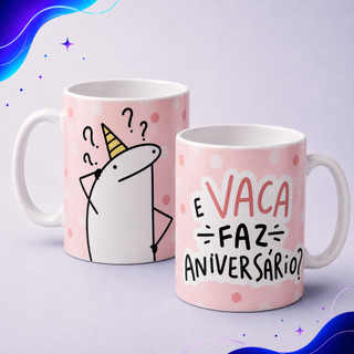 Caneca Amiga Flork Personalizada Presente de Aniversário Amigas Engraçada Para Sempre Vaca Amizade Porcelana