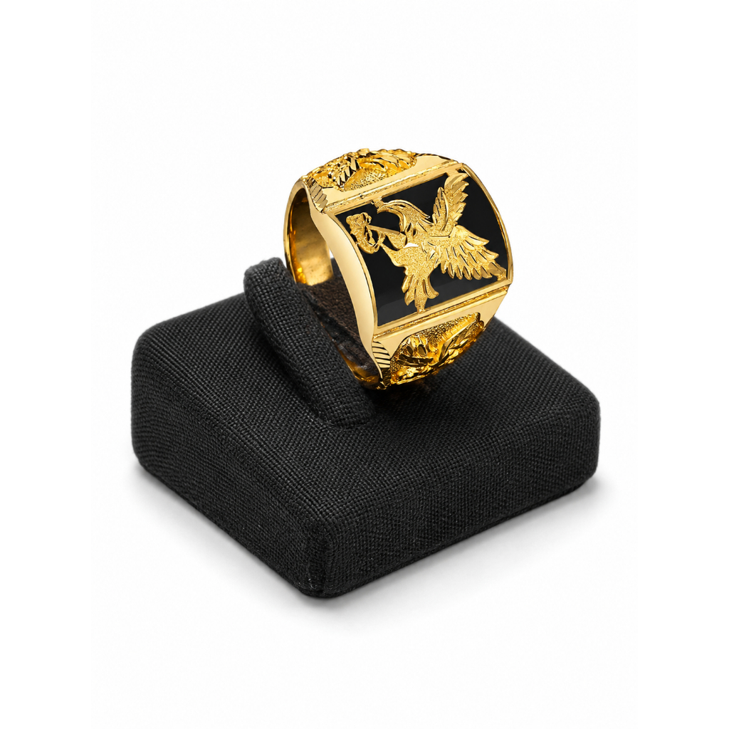 Anel Águia Ajustável - Banhado a Ouro 18k