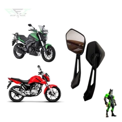 PAR DE Retrovisor Bajaj Dominar 400 COMPATIVEL com motos Honda Yamaha - Par