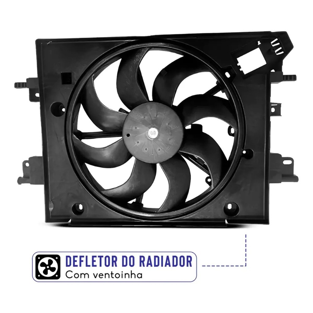 Defletor Radiador Ventoinha Ar Logan Sandero 2017 A 2021 · foto 2