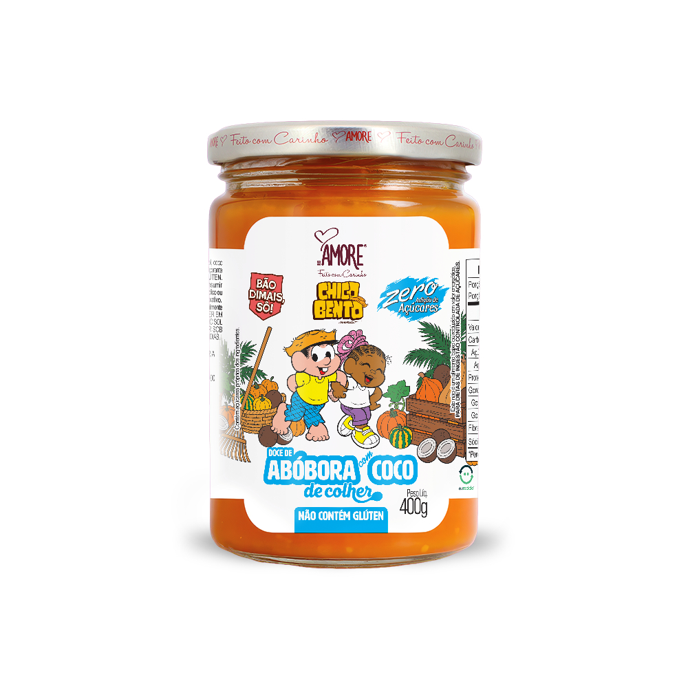 Doce de Abóbora c/ Coco Zero Açúcar RB Amore Chico Bento 400g