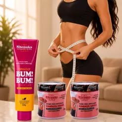 Kit Gel Firmador De Bumbum 150g + 2und Gel Redutor De Medidas Pimenta Negra 200g
