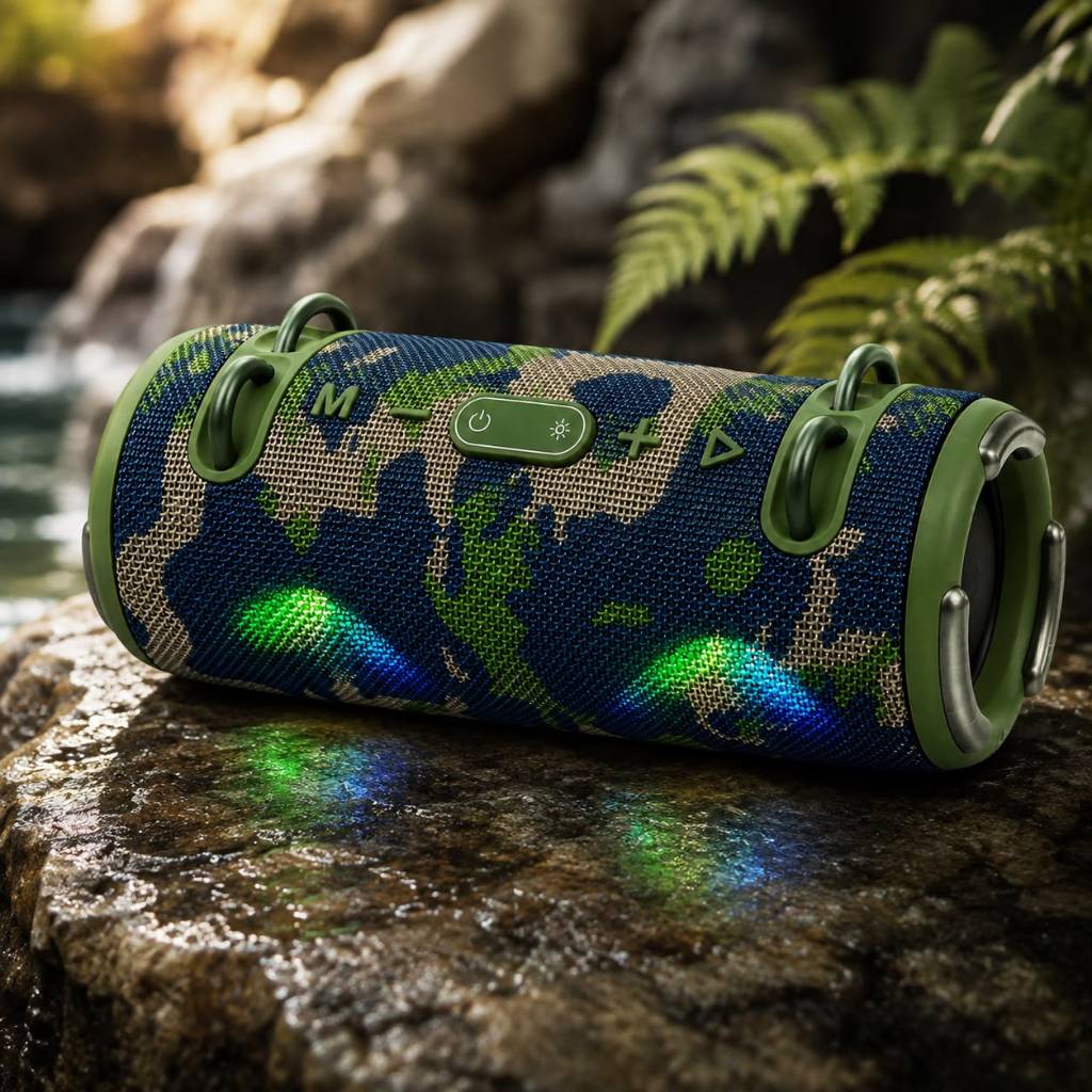 Caixinha Caixa De Som Bluetooth Portátil Speaker MP3 Led Resistente à Água