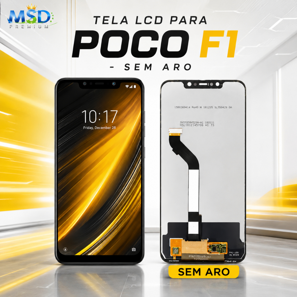 Tela Touch LCD para RED-MI POCO F1- Sem Aro - TOQUE FLUIDO
