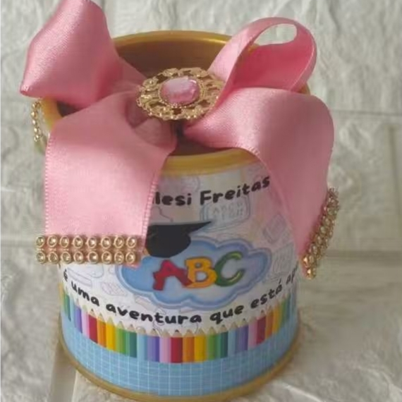 Kit Tubolatas 7 x 6 cm Personalizadas Todos os Temas Lembrancinhas Maternidade --Batizado-- Casamento - Aniversário