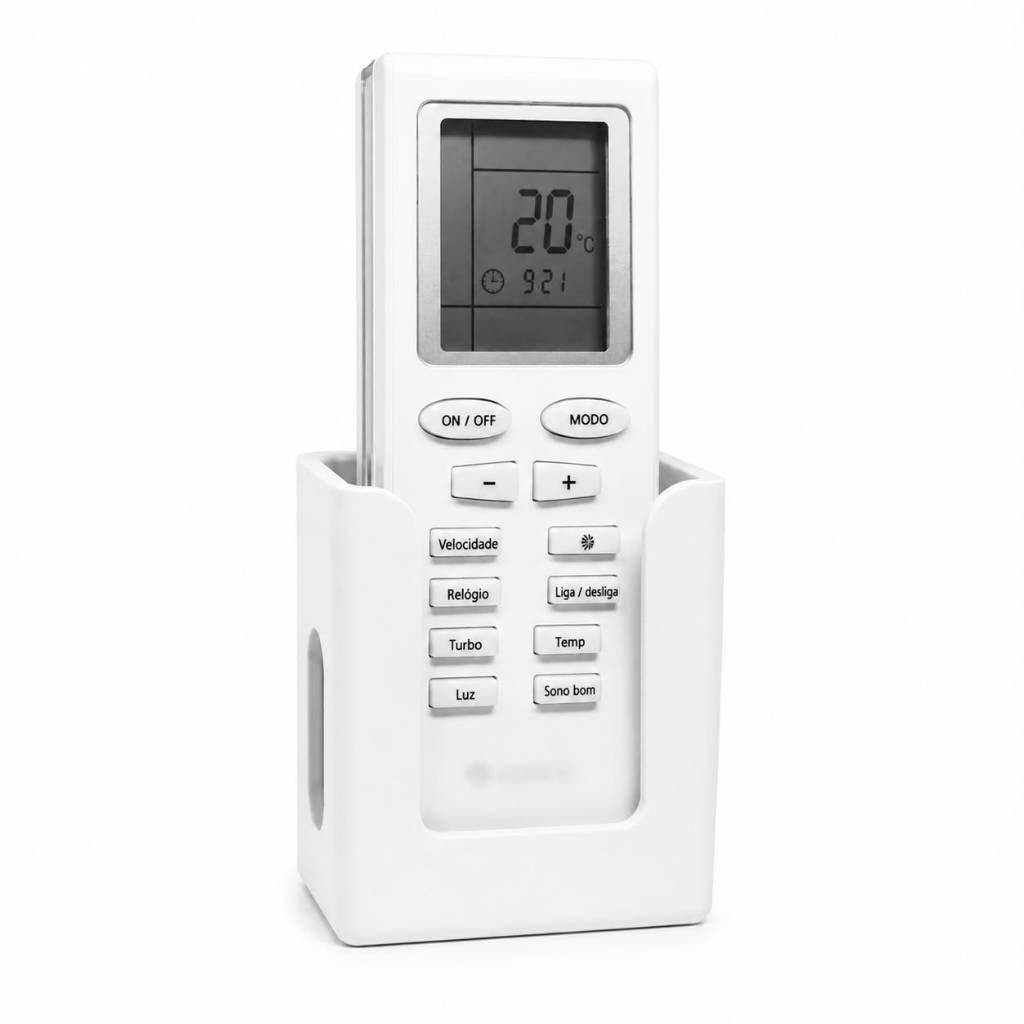 Suporte De Parede Porta Controle Remoto Universal Ar Tv Ventilador Casa Quarto Sala Organizar Sem Furar
