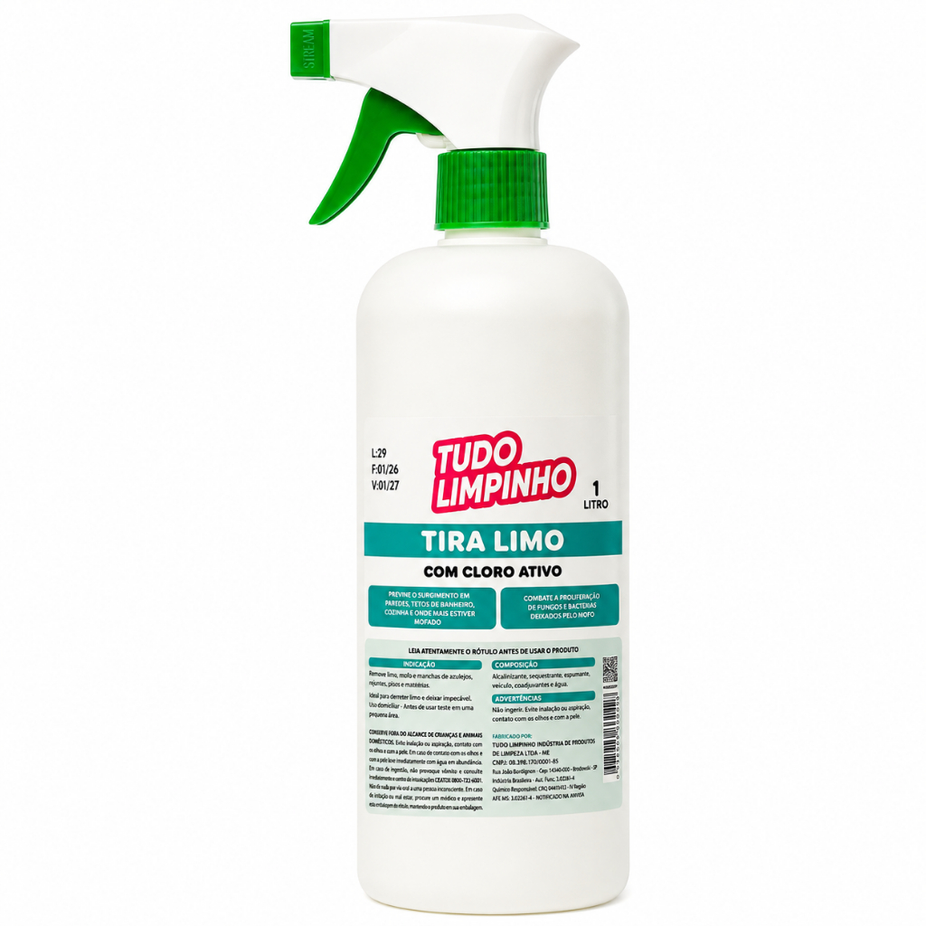 TIRA LIMO CLORADO SPRAY TUDO LIMPINHO 1L