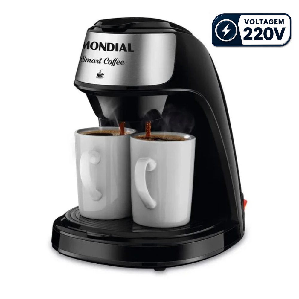 Cafeteira Elétrica Mondial Smart Coffe Preto/Inox 220V 500W - C-42-2X-BI