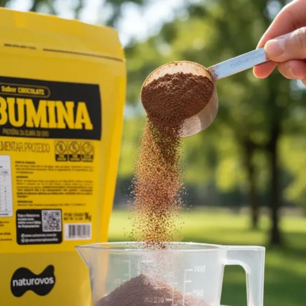 Albumina Refil 1kg Naturovos Sabor Chocolate · foto 2