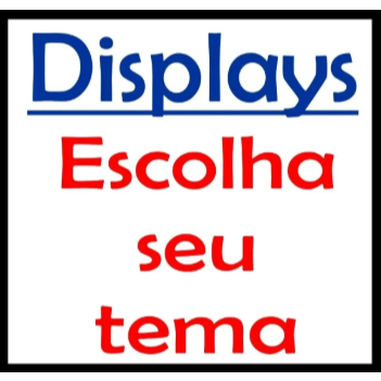 KIT DISPLAY ESCOLHA SEU TEMA 6 PEÇAS TOTEN, CORTE RENTE