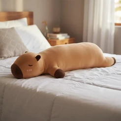 Capivara de Pelúcia Gigante 90cm Travesseiro de Corpo Xuxão Antialérgico Fibra Siliconada Macia Zíper