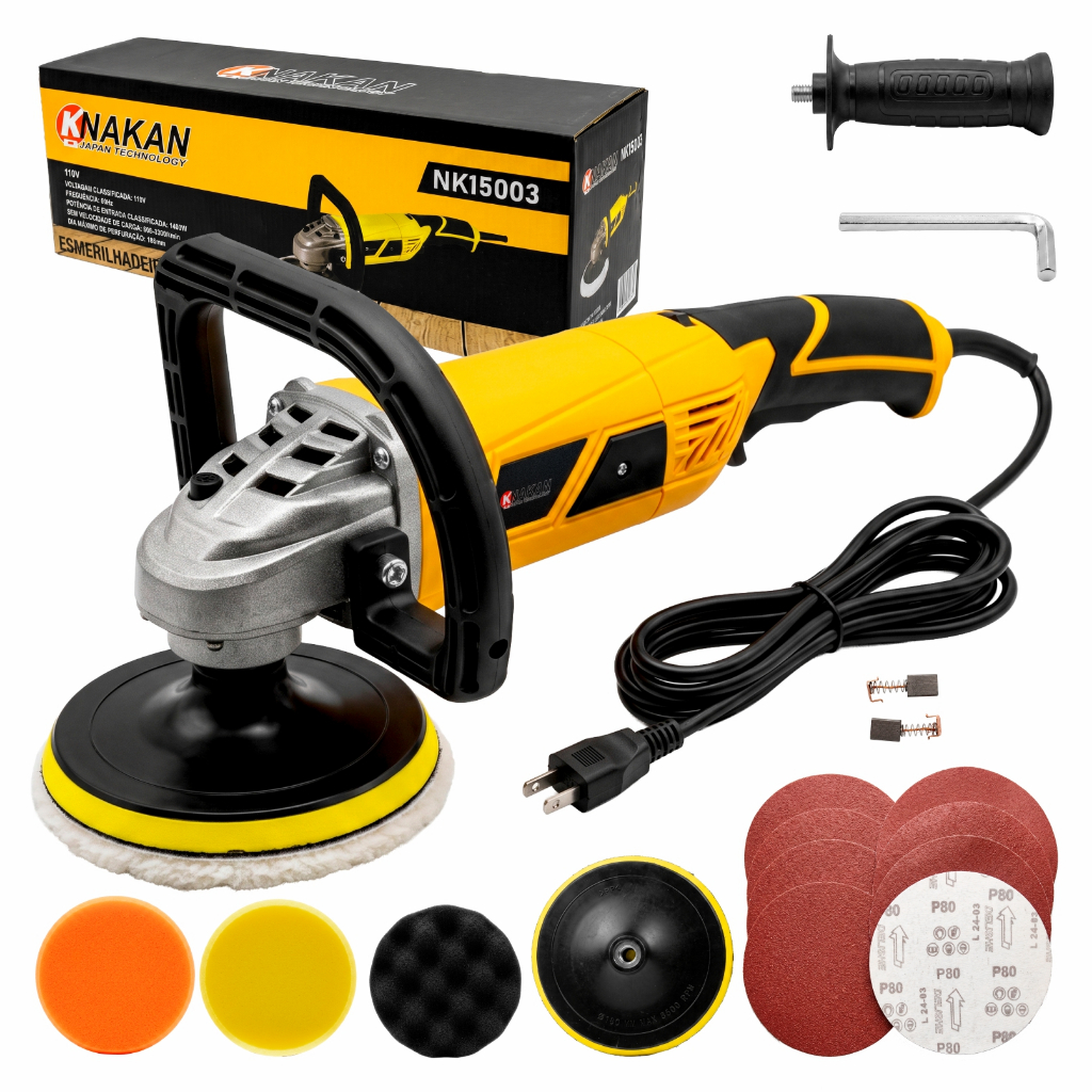 Politriz Lixadeira 7`` Angular Automotiva Profissional 7pol 1480w