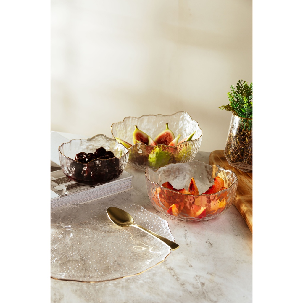 Bowl de Cristal Martelado 13cm com Borda Dourada Wolff Taj para Sobremesas, Entradas e Petiscos · foto 2