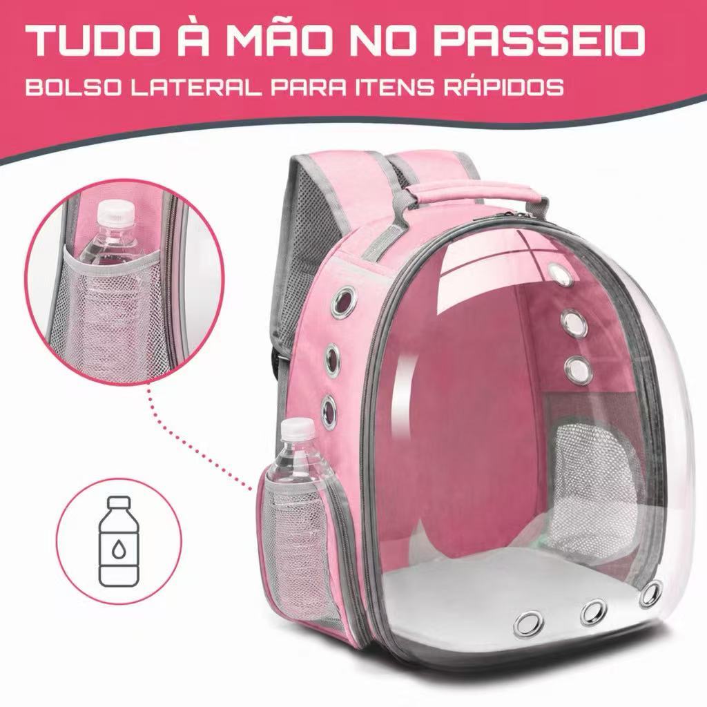 Mochila Bolsa Pet Visão ABERTA Astronauta Varias cores Gato Ou Cachorro--F1211