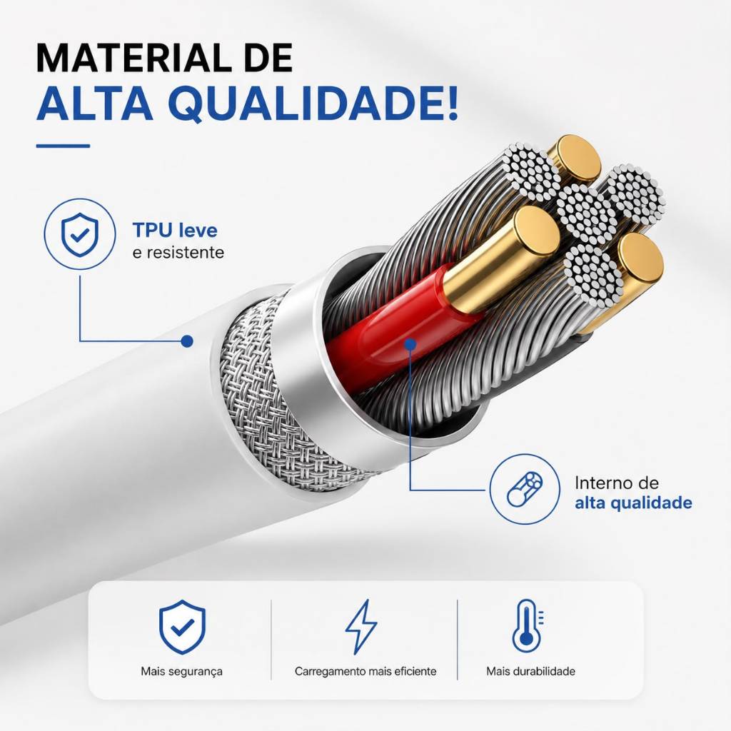 Carregador Turbo De iPhone Fonte com Cabo Carregamento Rapido — imagem 2 de 2