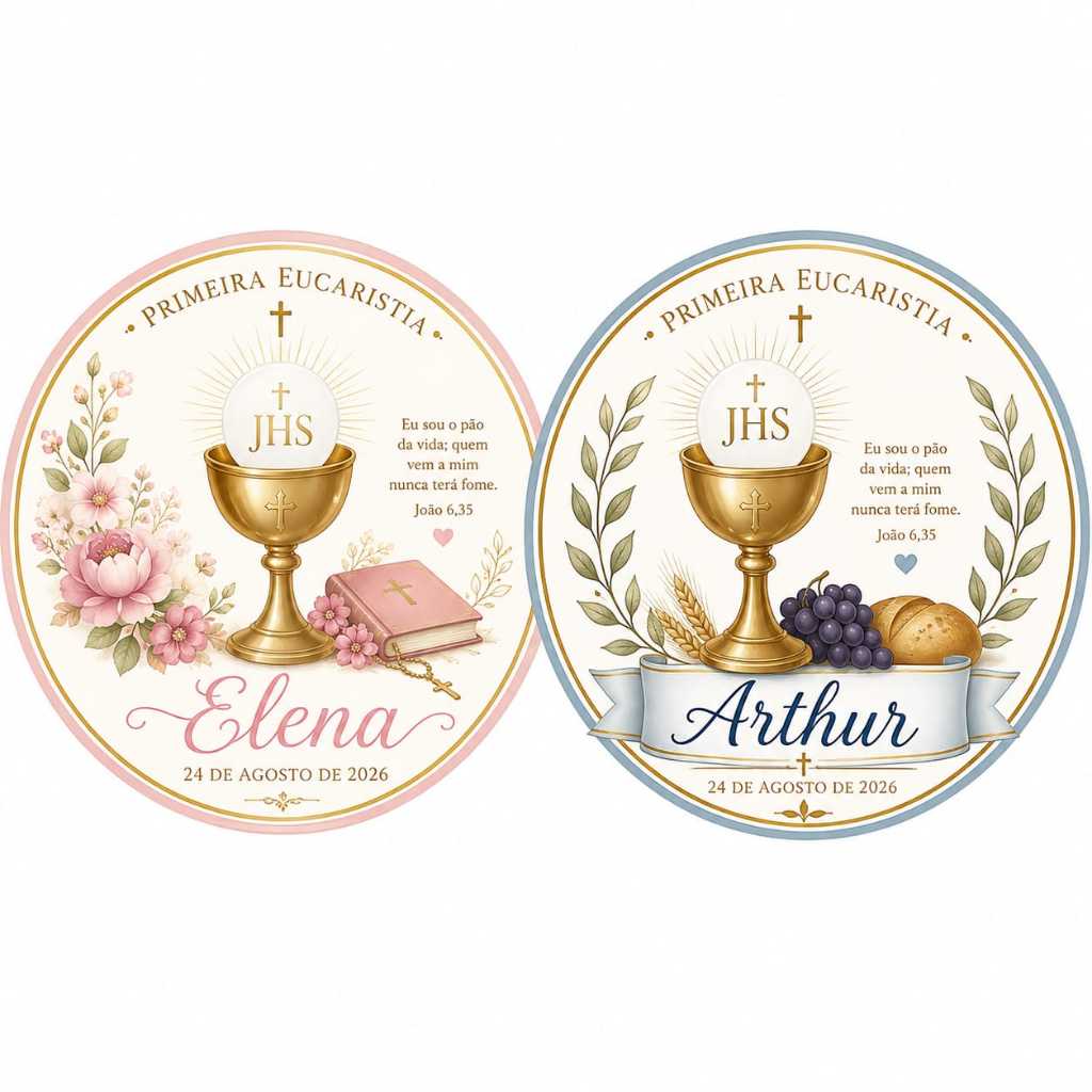 kit lembrancinha primeira comunhão/, 10 mini terço ,10 latinha adesivo personalizado nome e data , 10 saquinhos organza.