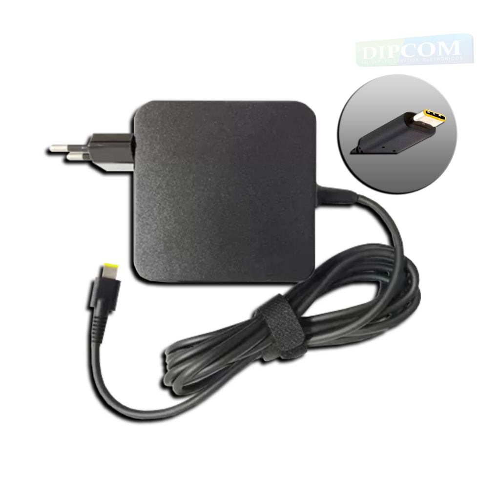 Carregador para Notebook 65W Bivolt USB-C Lenovo