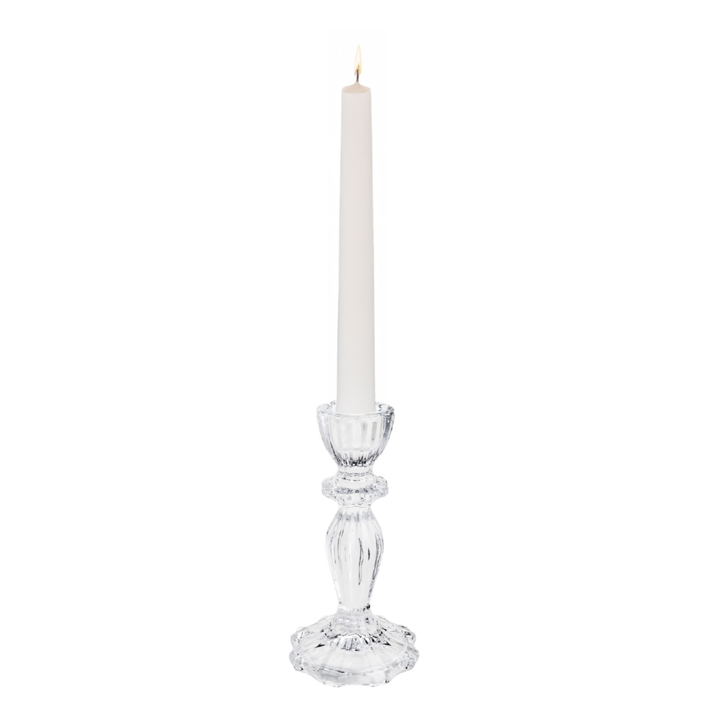 Castiçal de Vidro Argos Wolff 16cm Porta Vela Decorativo Centro de Mesa Posta Jantar Sala Natal Casamento Festa Elegante · foto 2