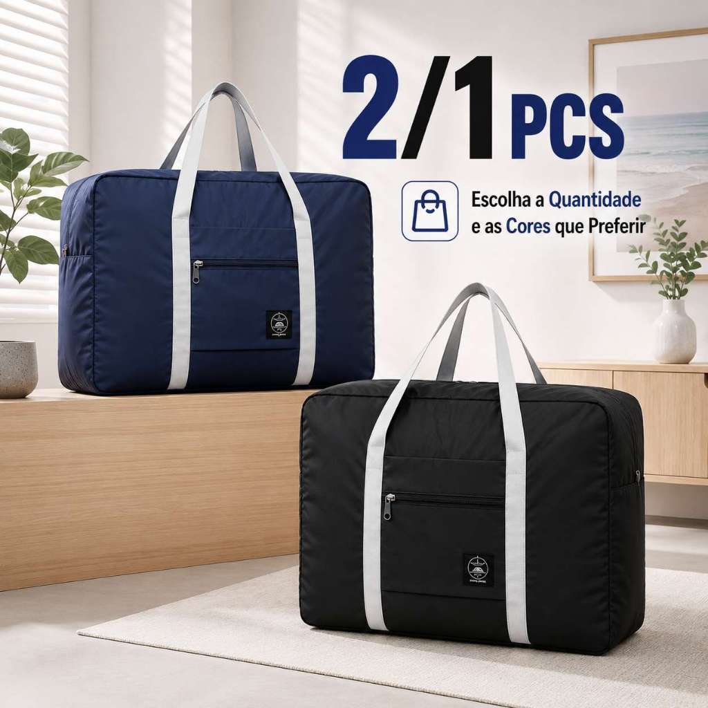 2/1PCS Malas de Viagem Dobráveis Portáteis e Impermeáveis com Grande Capacidade Para Viagem Mudança Academia Compras