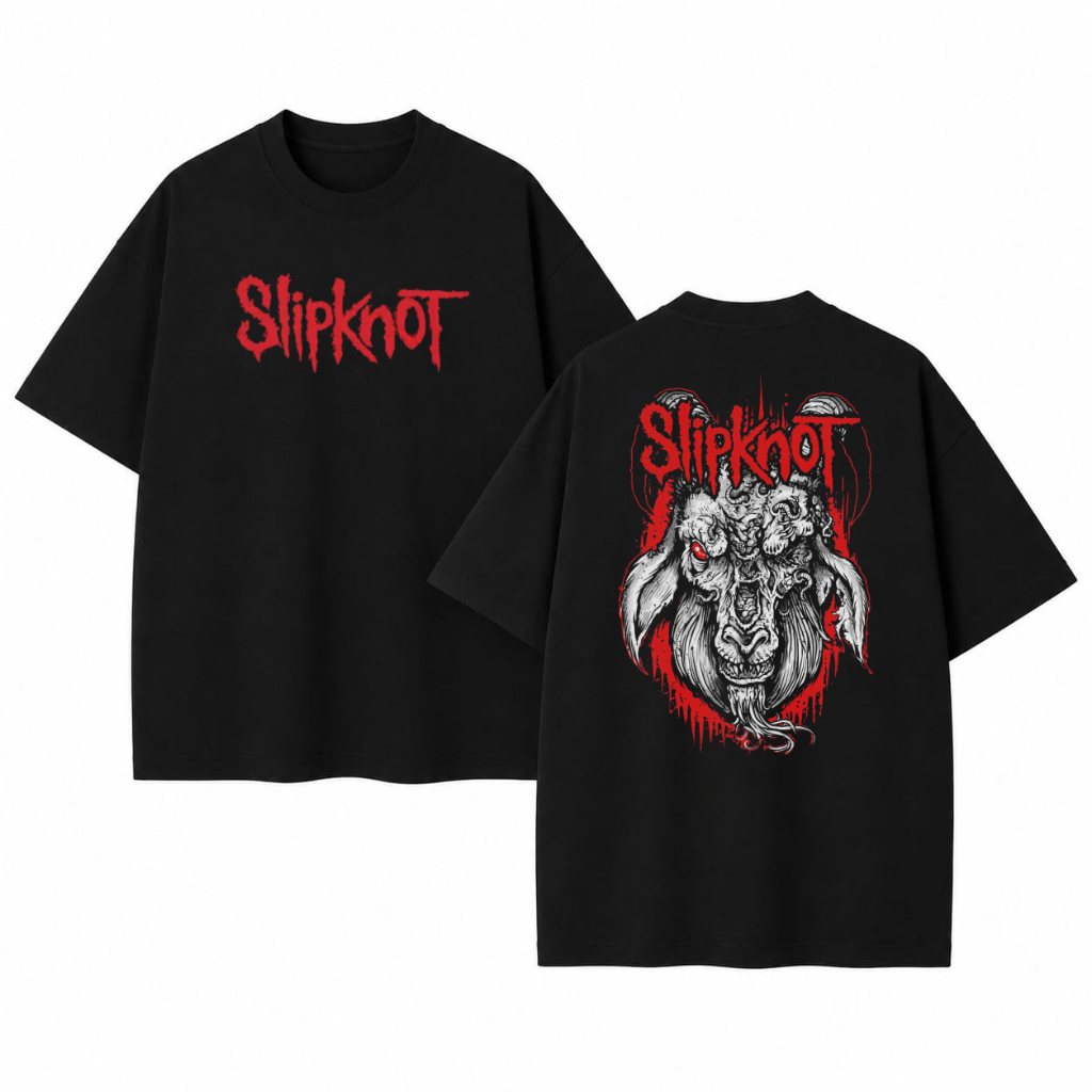 Camiseta Oversized Slipknot Bode Rock Metal Streetwear Masculina Feminina