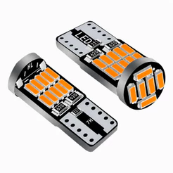 Lâmpada LED T10 W5W Kit Automotivo 6000K Branco 26 LEDs Chip 3014 Sem Erro Para Luz Interna Placa Trunk Glove