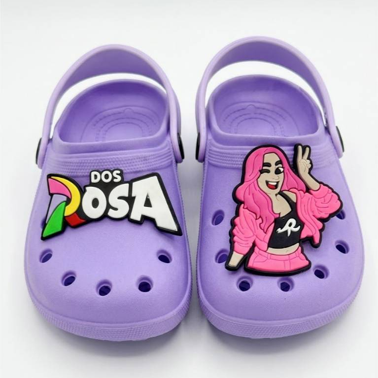 Babuche Infantil Sandalia Feminina DOS ROSA Confortavel Flexivel Antiderrapante Escolar Anatomica