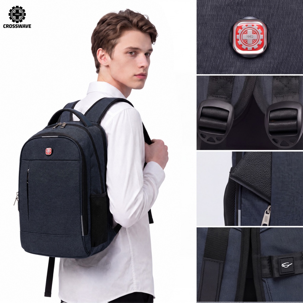 Crosswave Mochila Executiva para Notebook 17 Polegadas Antifurto com Sistema Airflow