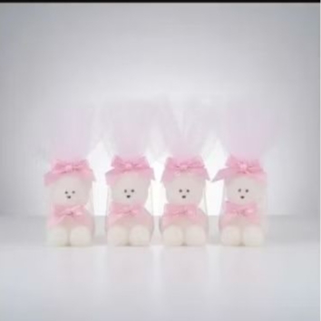 Vela Ursinho 3d Personalizada no tule Lembrancinha Infantil Chá de Bebê Batizado Aniversário